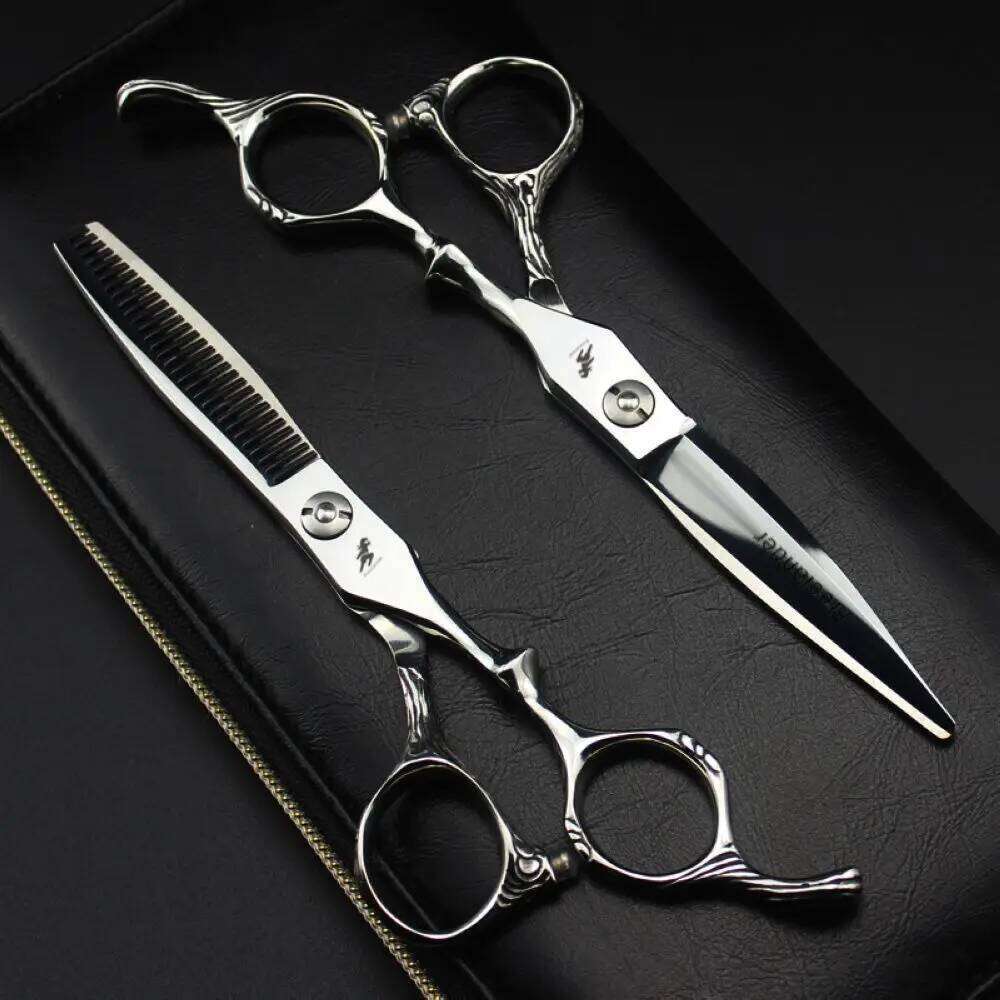 Freelander Barber 6 inch Professional Hairdressing With Japan Sink Screw Hair Cutting Thinning Scissors H260304-image-1096264010