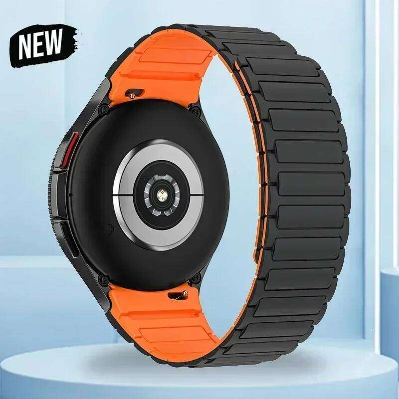 No Gaps 20mm Silicone Magnetic Band For Watch Galaxy 7 6 5 4 44 40mm 4/6 Classic 43mm 47mm 42 46mm 5Pro 45mm Strap H260304-image-1096265881