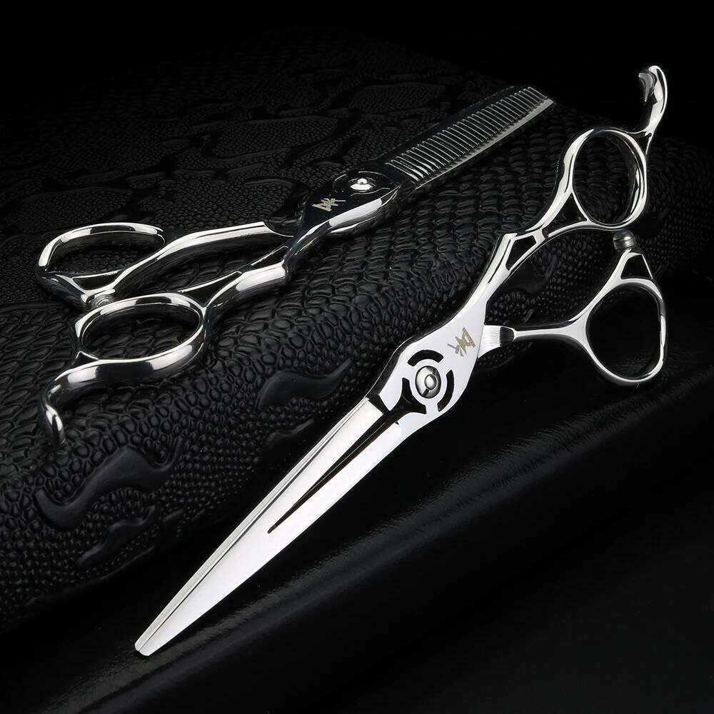 XUANFENG 6-inch hollow handle scissors, hairdresser cutting and thin scissors made of 440c steel H260304-image-1096263612