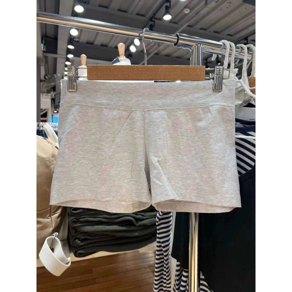 Gray Y2k Simple Shorts Women Summer High Waist Slim Straight Short Casual Vintage Sport Box Pants Basic Bottom Clothes XJ260305-image-1096301226