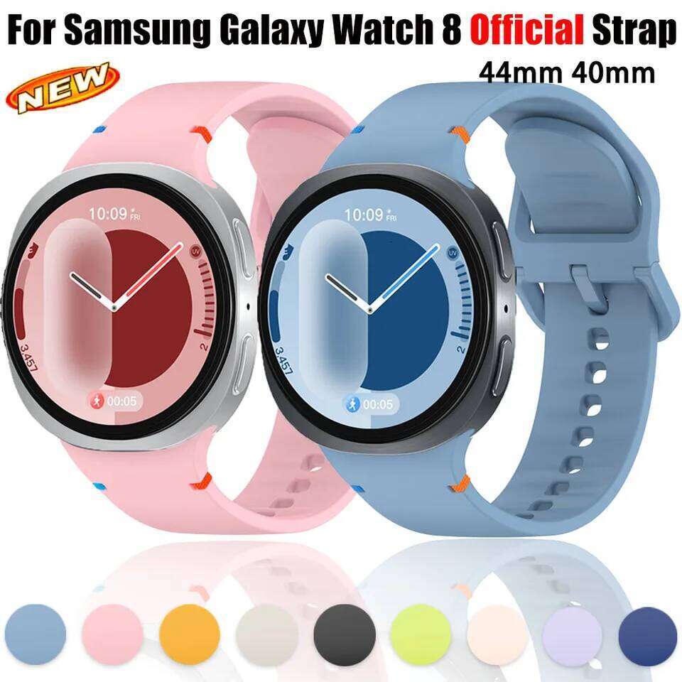 Official Silicone Strap for Galaxy Watch 8 44mm 40mm/8 Classic 46mm Band Breathable Wristband Sport Bracelet Accessories H260304-image-1096265302