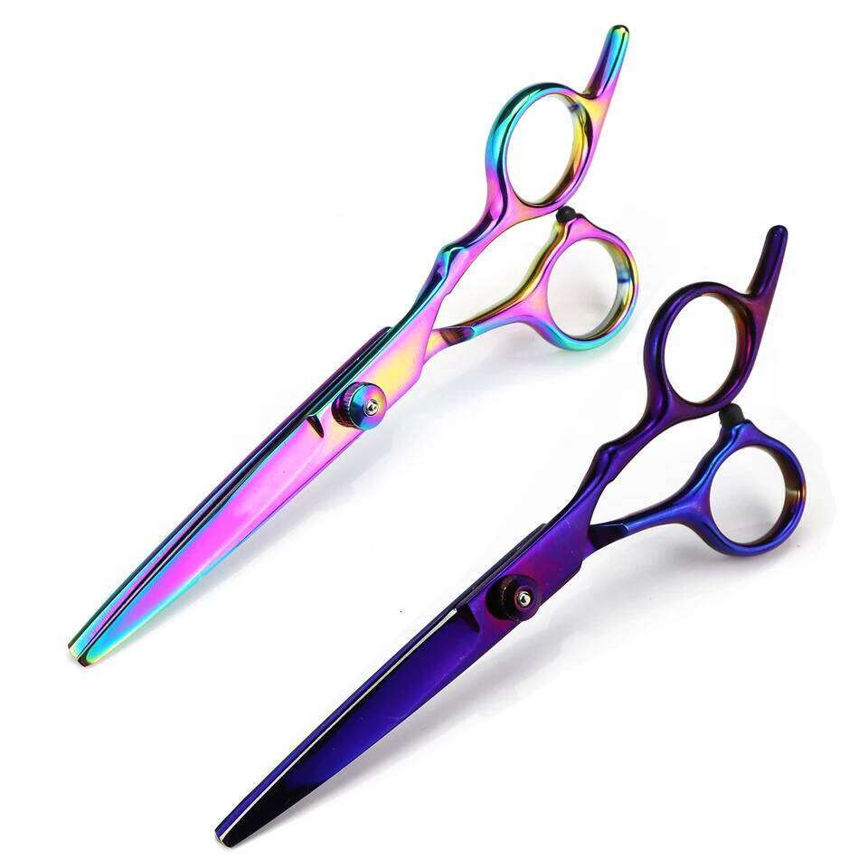 Hairdressing Japan Stainless Purple 1Pcs Hair Cutting Thinning Salon Haircut Shears Barber Scissors H260304-image-1096263973