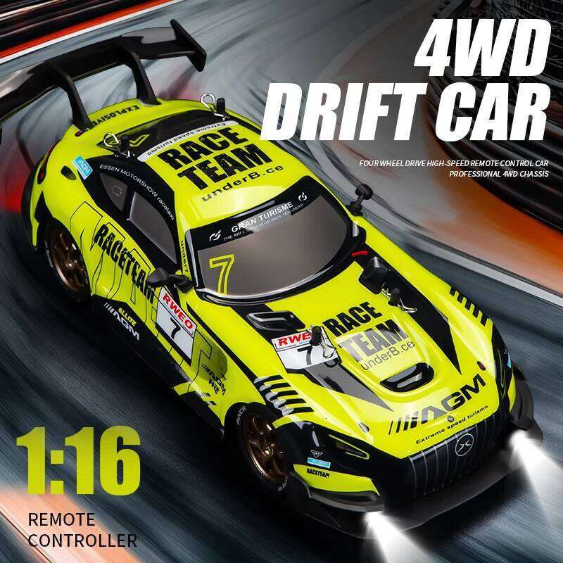 Professional RC remote control four-wheel drive drift cool lighting competition racing car electric toy H260304-image-1096262376
