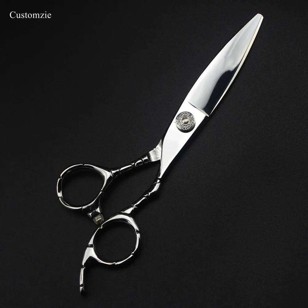 Professional JP440c steel 6 inch Willow leaf hair haircut thinning barber tools cutting shears hairdresser scissors H260304-image-1096263926