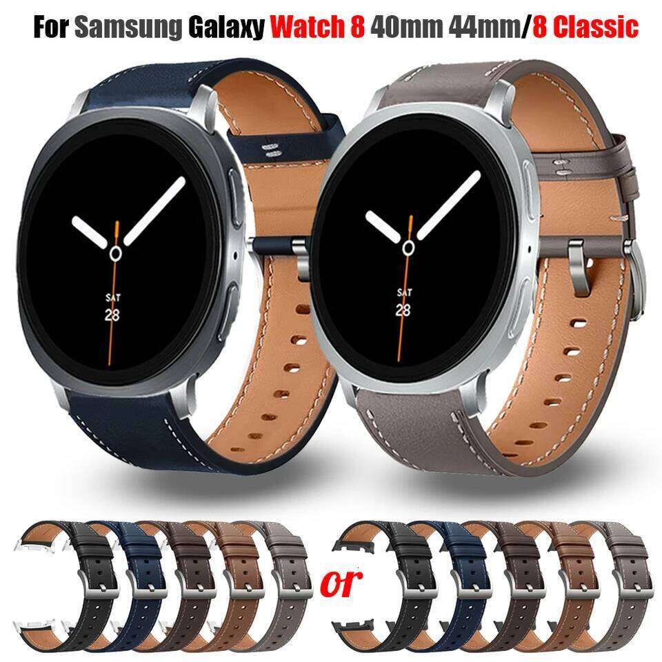 Leather Strap Galaxy Watch 40/44mm/ 8 Classic 46mm Adjustable Wrist Bands For Watch8 Bracelet Correa H260304-image-1096265854