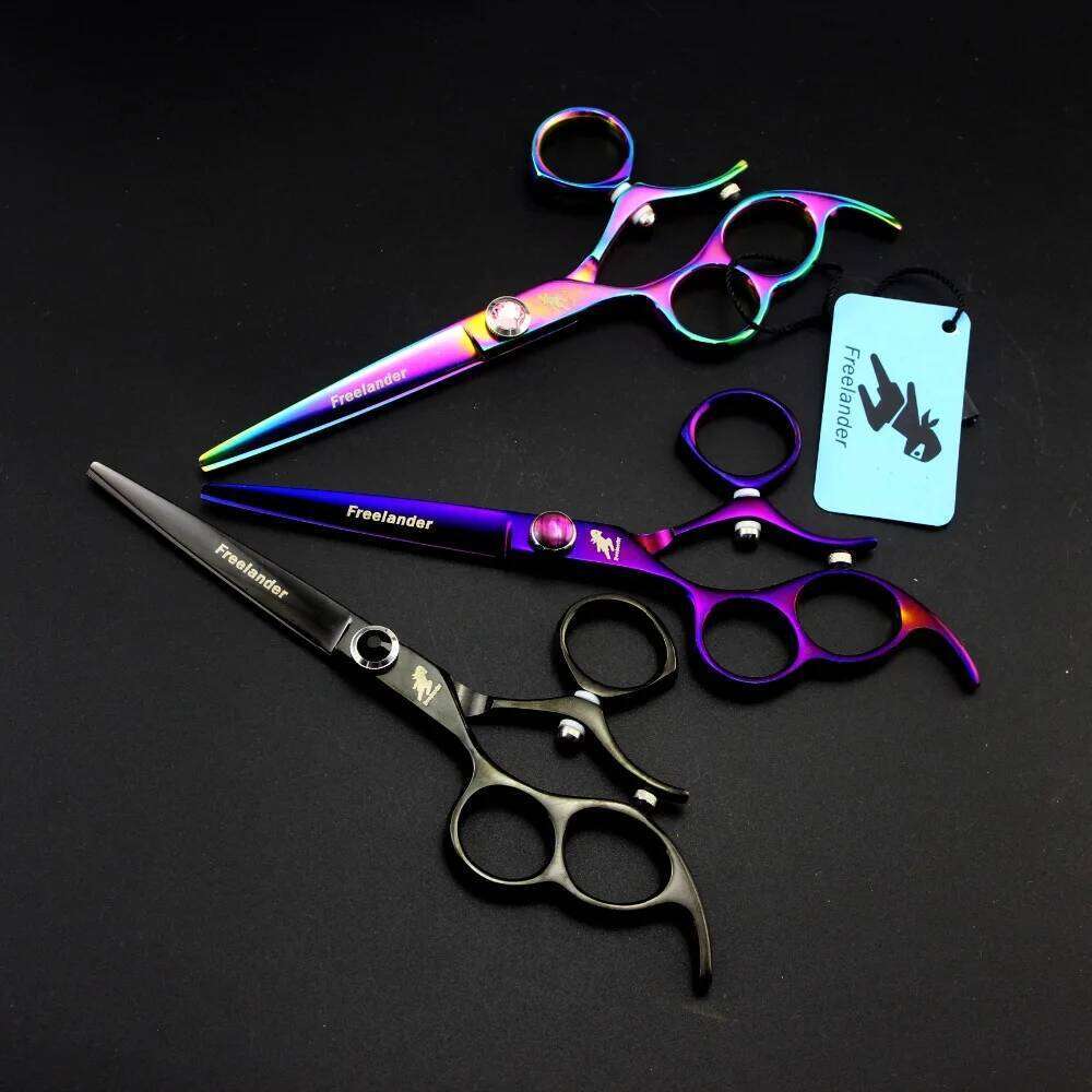6.0in. Freelander Rotate the handle Profissional Hairdressing Cutting Scissors Set Barber Shears High Quality Salon H260304-image-1096263902