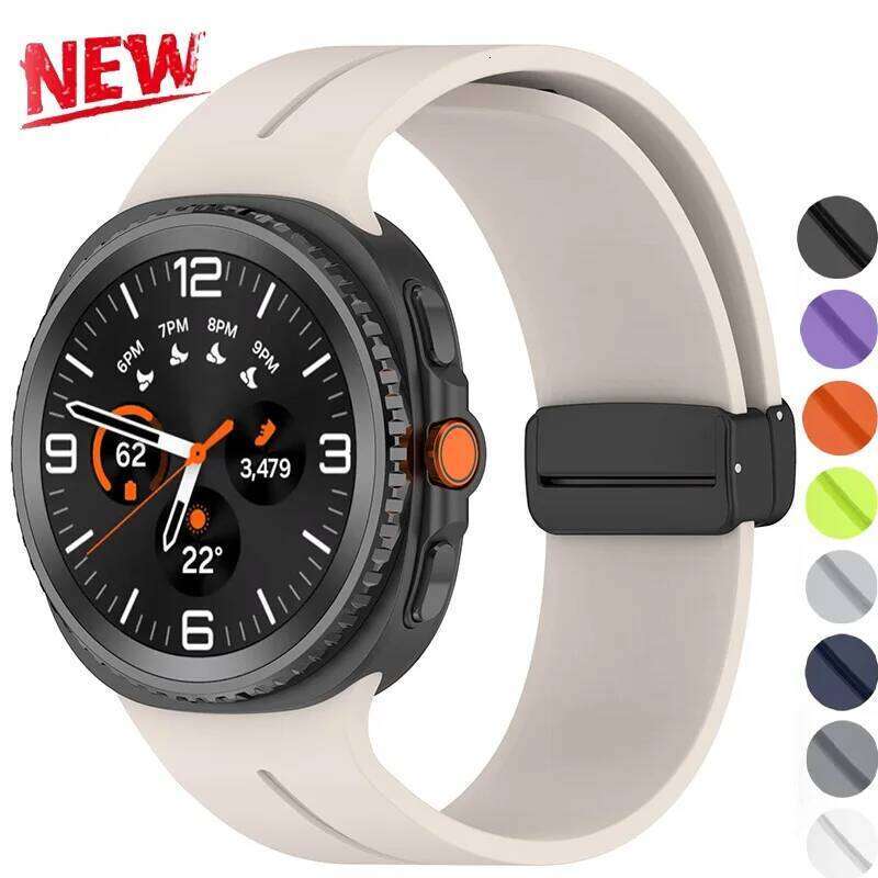 Silicone Strap 40mm 44mm/8 Classic 46mm Magnetic Bracelet Wristband for Galaxy Watch 8 Replace Band H260304-image-1096265314