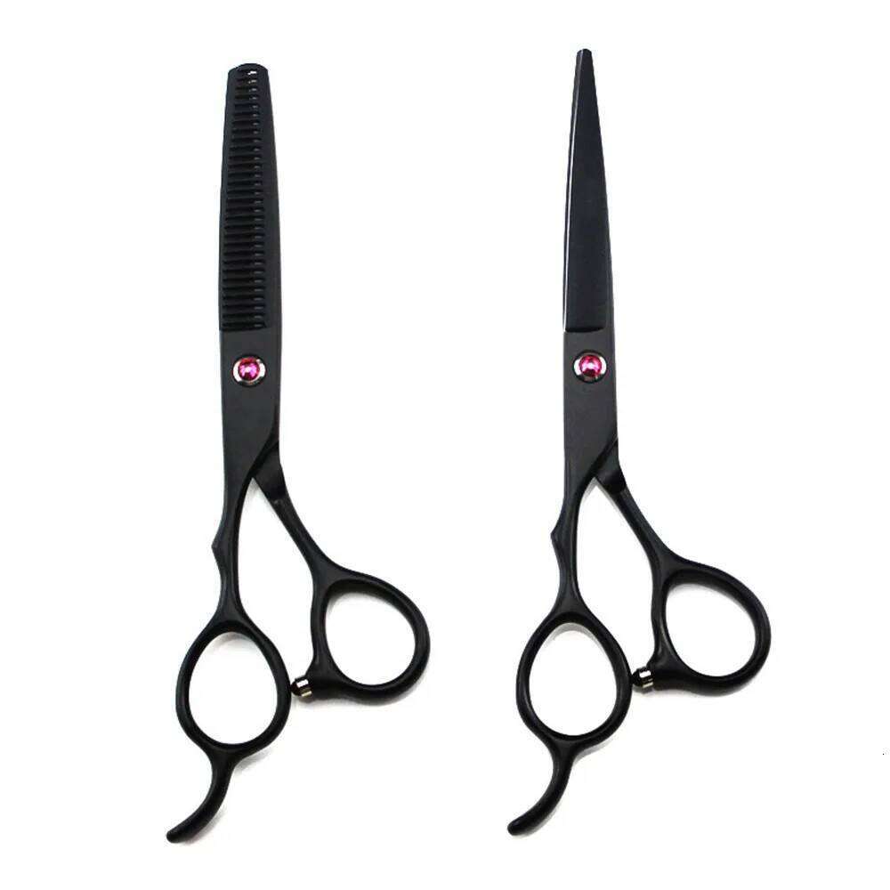 Professional JP440c 5.5 6 '' Left handed scissor Black hair haircut thinning barber cutting shears hairdresser scissors H260304-image-1096263959