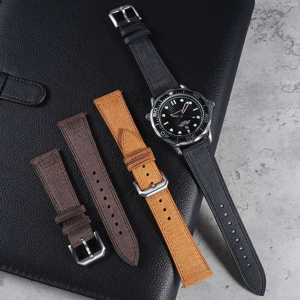 Genuine Skin Italian Vegetable-Tanned 20mm 22mm Quick Release Leather Watch Strap Babele Band Retro Wristband Gifts For Men H260304-image-1096266024