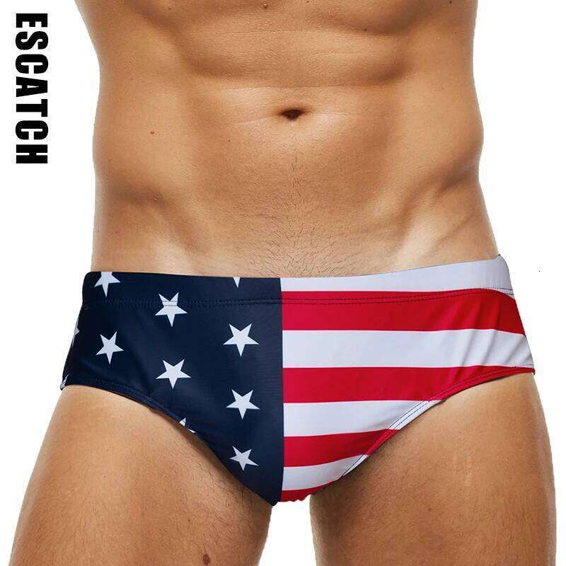 2025 New Summer Swimming Shorts Men Beach Surfing Underwear Low Sexy Polyester Swim Brief Sportive Beachwear Male Swimsuit H260305-image-1096288611