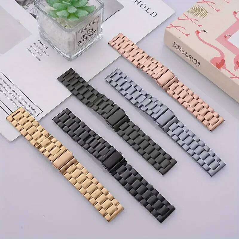 Stainless Steel band For Galaxy watch 7/FE/6/5 pro/4/Classic 20mm 22mm metal bracelet amazfit GTS-GTR-4-3-2e-mini strap H260304-image-1096265618