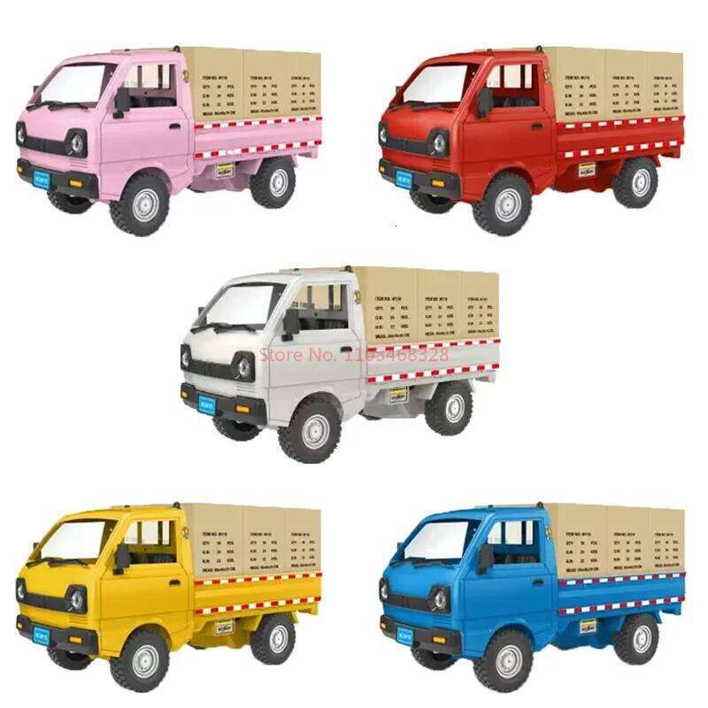1:16 Wpl D12 Remote Control Electric Toys Rc Car Wuling Hongguang Simulation Drift Climbing Truck Led Light Cargo For Kids Gift H260304-image-1096262657