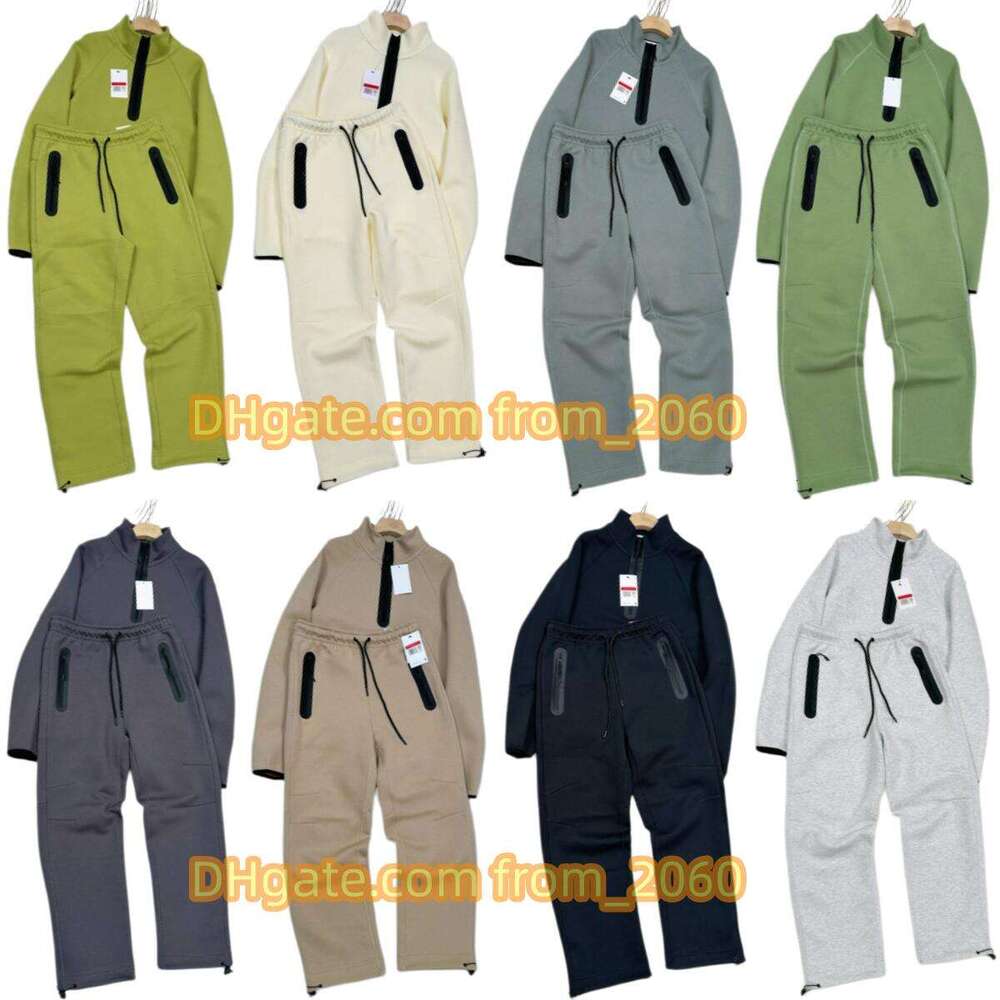 Tech Fleece Men Designer Hoodie Windrunner Sweatshirt Half-zip Pullover Womens Tracksuit Set Asian Size S XL Joggers Pants Half Zip Pullover Sportsw