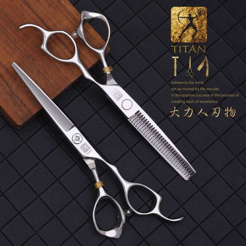 TITAN shears salon barber hair cutting 440c hairdressing sets scissors H260304-image-1096263948