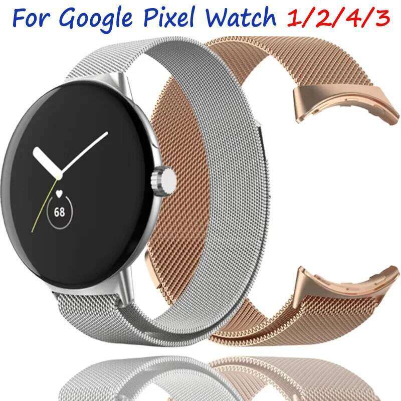 Milanese Strap 3/4 41mm Stainless Steel Metal Magnetic Loop Bracelet For Google Pixel Watch 2/1 Accessory H260304-image-1096266165