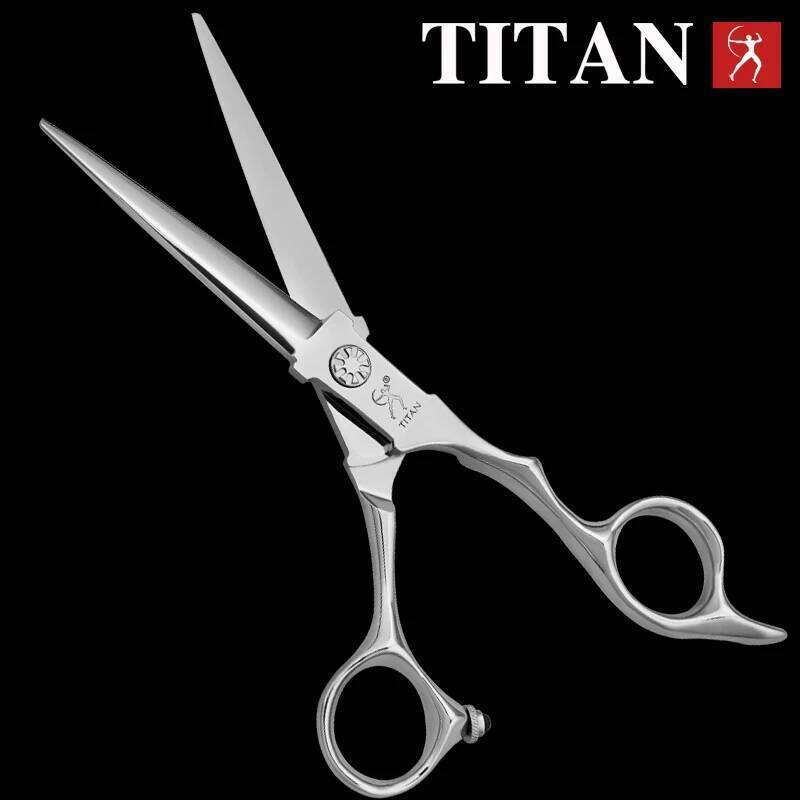 TITAN new cutting hair shear hairdressing scissors professional barber tool 6inch japan vg10 steel H260304-image-1096263637