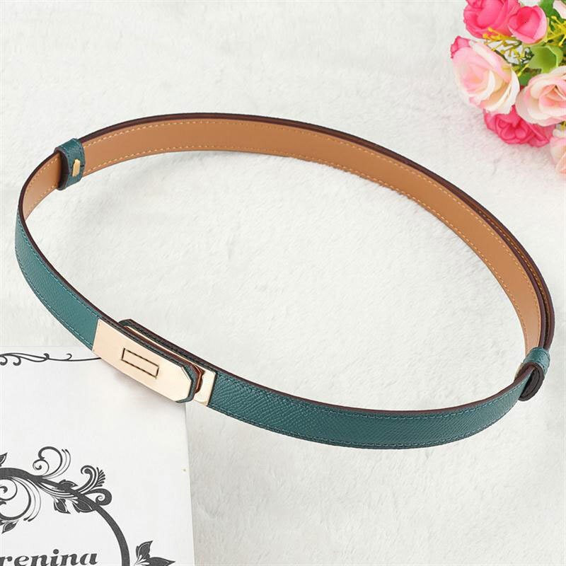 Ceintures de créateurs Femmes Véritable Cuir Mince Ceinture Boucle De Verrouillage Dame Célèbre Marque Manteau Ceinture Décoration D'été Jupe Cei
