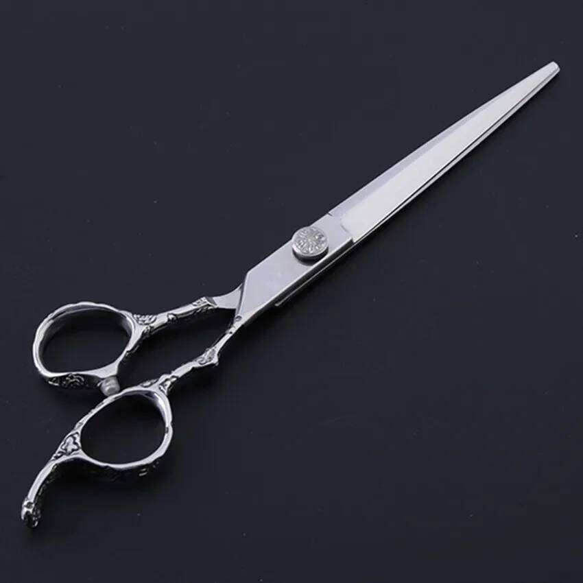 2025 Professional 7 Inch Japan 440c Stainless Steel Barber Plum Handle Hair Cutting Make Up Hairdressing Scissors H260304-image-1096263769