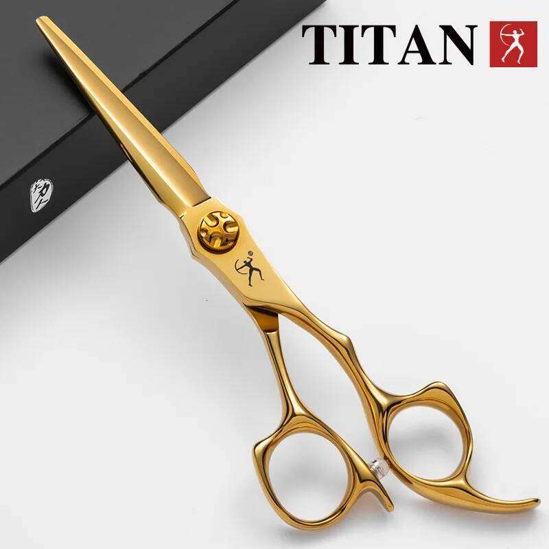 Titan Hairdressers professional hair gold hairdressing barber salon tool cut scissors H260304-image-1096264031