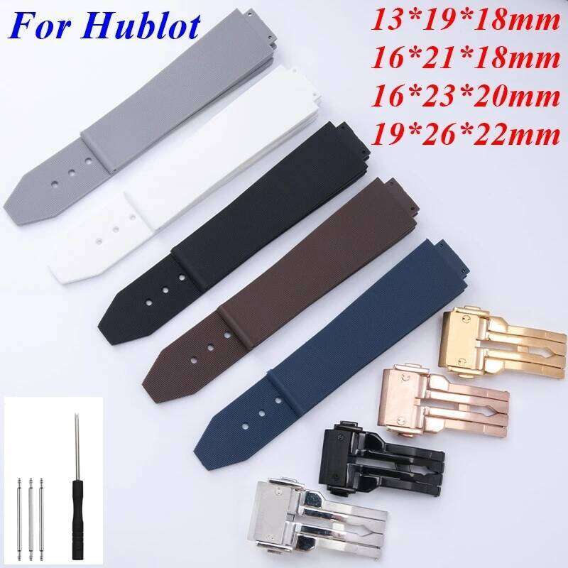 13x20 16x21 16x23 19x26mm For Hublot Big Bang Classic Fusion Watch Strap Rubber Band Man Women Bracelet Replacement Accessories H260304-image-1096265916