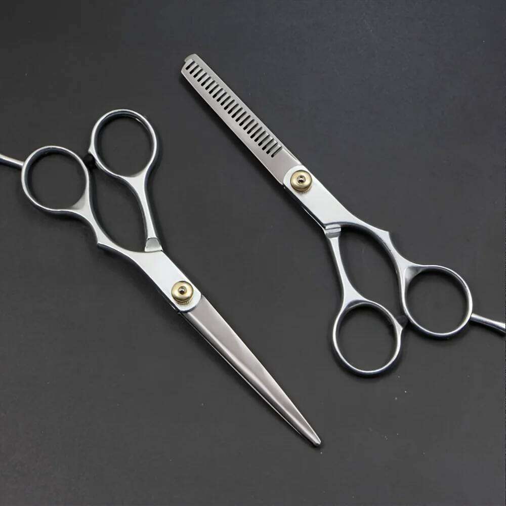 1pc/ Styling tools cutting stainless steel Hair flat teeth Broken hair bangs scissors H260304-image-1096263969
