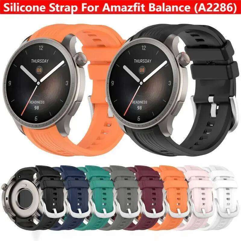 Silicone Strap For Amazfit Balance A2286 Smart Watch Wristband Replacement Wrist Band Bracelet Huami Accessories H260304-image-1096265934