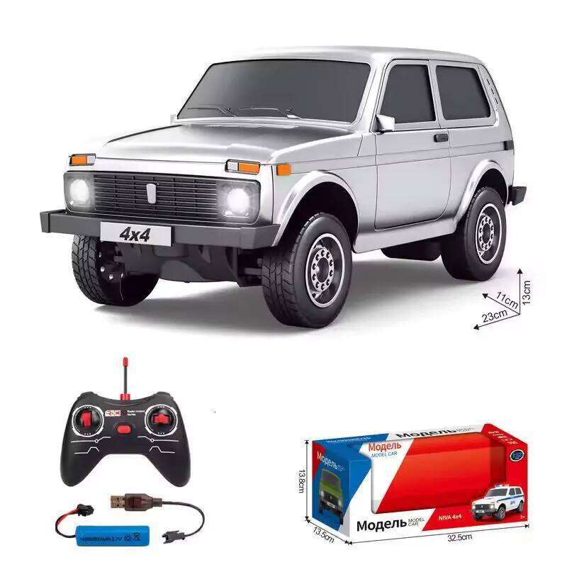 New 1:12 Metal Silver Remote Control Lada Pickup Truck Car Model Children'S Toy Gift Interaction H260304-image-1096262375