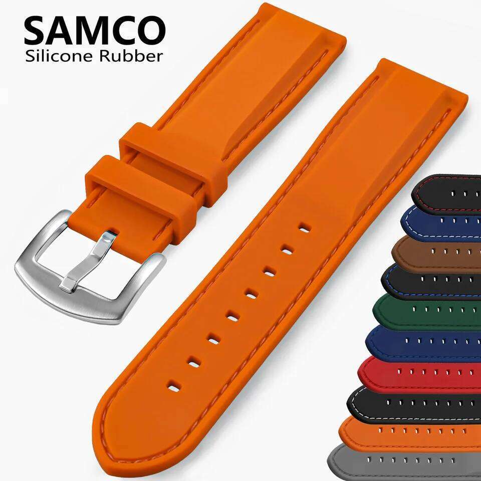 Silicone 20mm 22mm Rubber Comfortable Wrist Band Strap Soft Watch Replacement Watchband H260304-image-1096265989