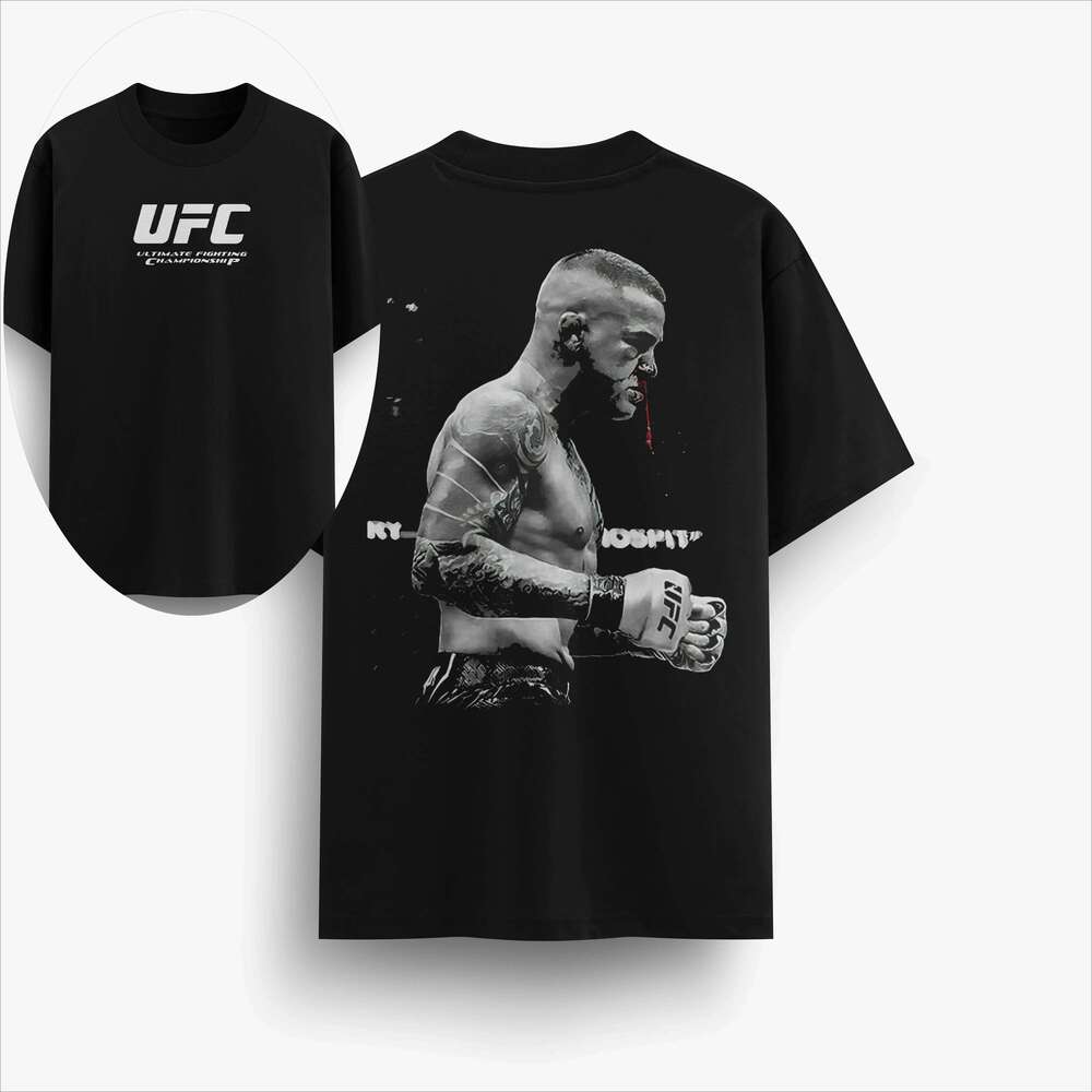 2026 Summer UFC DUSTIN POIRIER Graphic Cotton Printed Womans T-shirt- Skin-Friendly Sweat-Absorbent Unisex Short Sleeve Casual Q260306