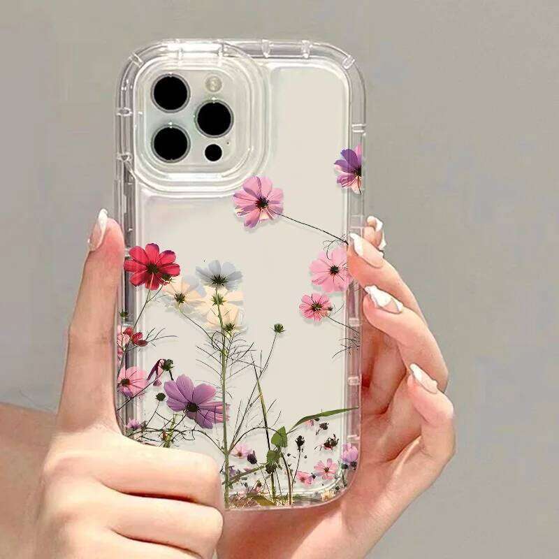 Flower Silicone Phone For Case iPhone 16 16E 15 14 11 12 13 Pro Max 17 Air 7 8 Plus XR SE Soft Bumper Cover H260305-image-1096511739