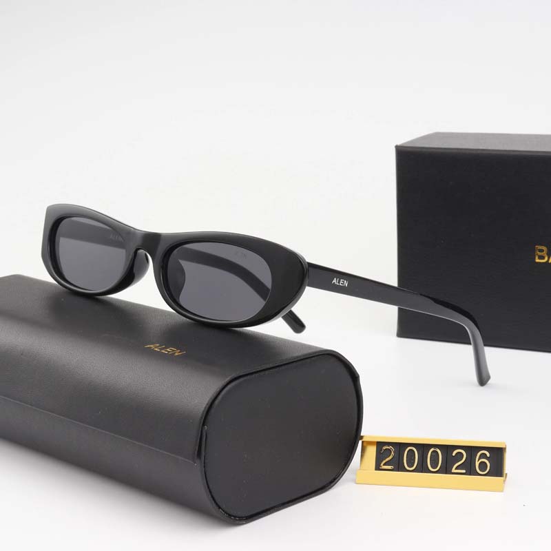 Luxury Designer Oval Frame Sun Glasses Black Grey Shades for Women Man High Quality Vintage Punk Eyewear Classic Outdoor Sport Gafas UV400