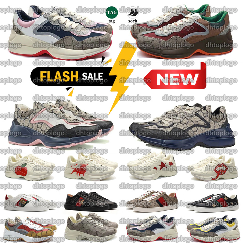 2026 Nouvelles chaussures de créateur Baskets multicolores Beige Baskets pour hommes Vintage Dames robe en cuir décontractée Baskets pour femmes