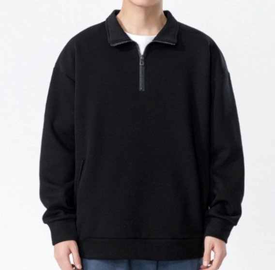 a558 Turtleneck Sweatshirt for Men Autumn and Winter Thickened Loose Trendy Solid