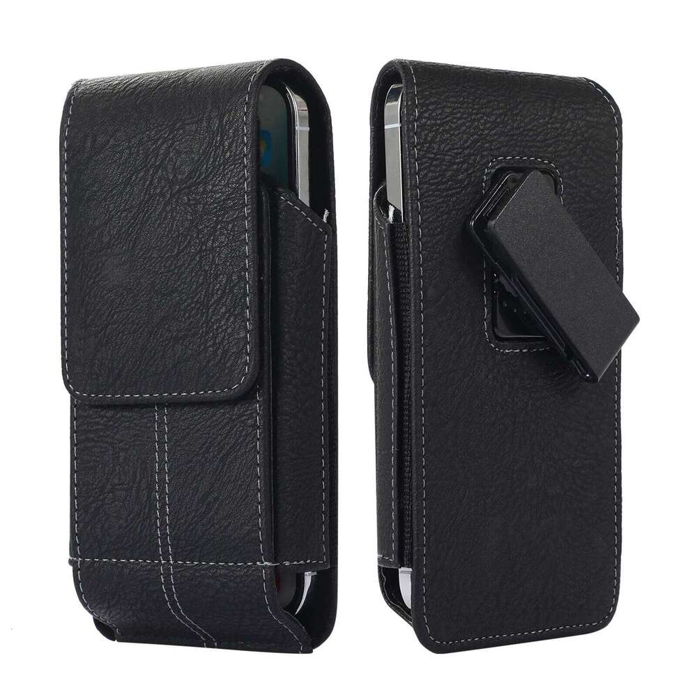 5.5"-7" Leather Case Pouch for iPhone Vertical Flip Waist Bags Belt Clip Cover Phone Bag H260305-image-1096535182