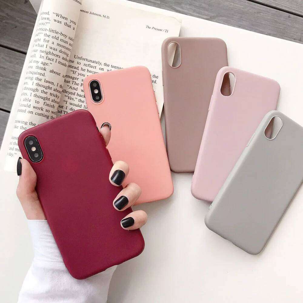 Shockproof Matte Phone Case For iPhone Xs Max XR XS X S Silicone Bumper Soft TPU Cover Capa H260305-image-1096525986