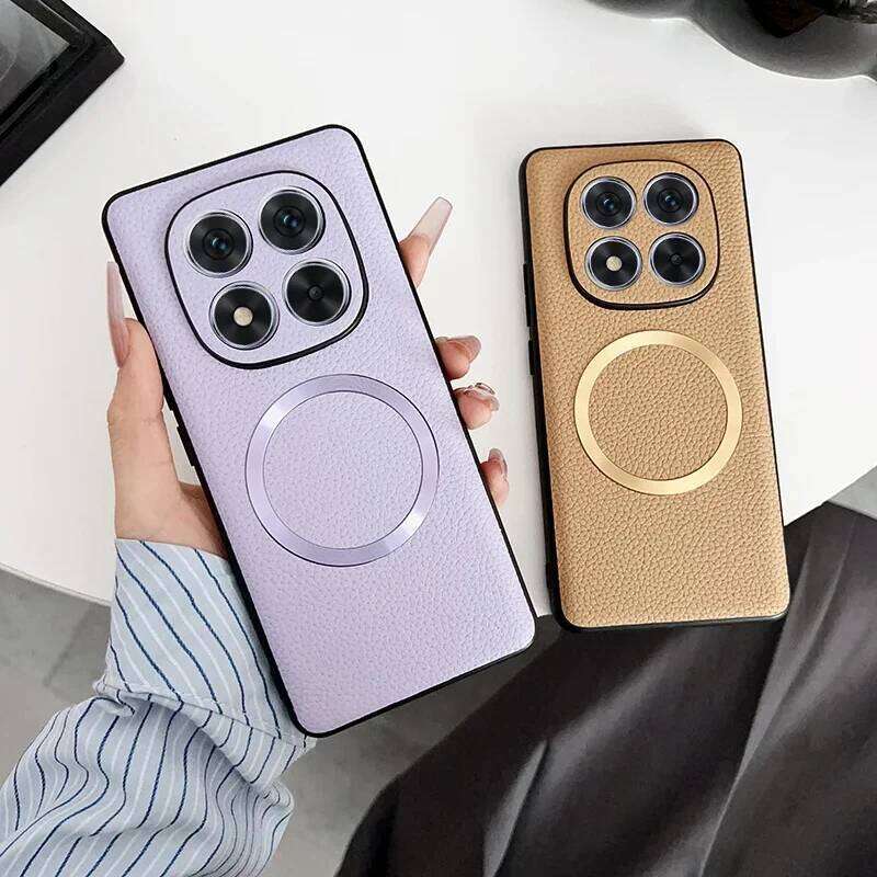 Minimalist for Note 14 Pro Plus 5G Case Magnetic PU Leather Lichee Pattern +PC Anti-slip Ultra Thin Cover H260305-image-1096450851