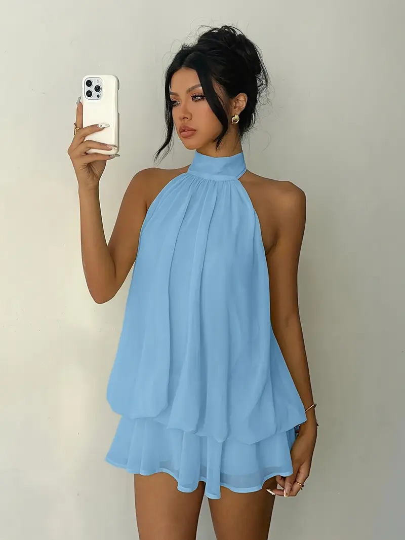 2026 Spring Summer New Arrival Premium Classic Versatile Women's Halter Neck Dress Fashionable and Elegant Includes Shipping
