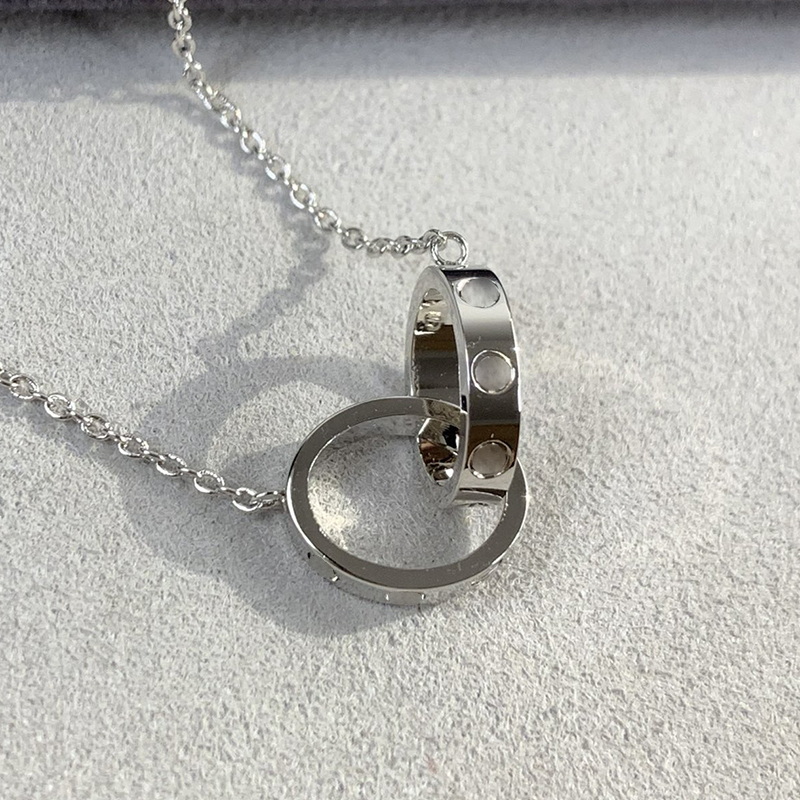 Collier de créateur ADITA L0VE en acier inoxydable plaqué or ne se décolore jamais, 45CM pour femme avec boîte X005