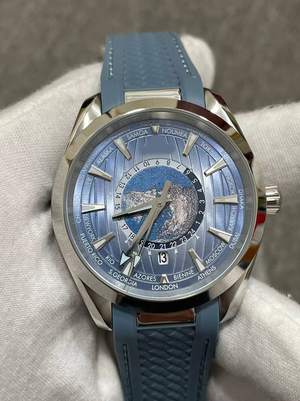 2026 New AAA quality Automatic Movement Men's Watches blue Dial rubber Strap watch
