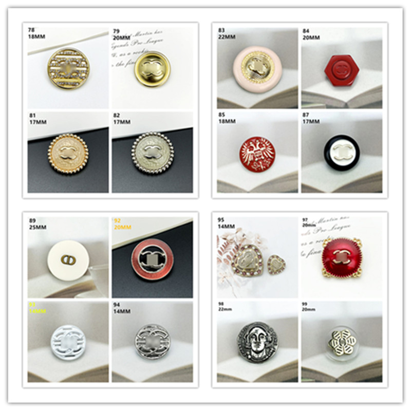 4 pieces/bag Premium Collection of Modern Silver-Solid Buttons Variety Pack Includes Multiple Types & Sizing Options (Models 75-99)