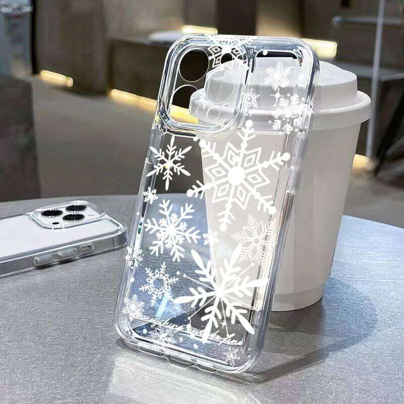 Phone Case For Galaxy S25 FE S24 S23 S22 Ultra Plus A16 A36 A55 A54 A53 A35 A34 Christmas Winter Snowflake Shaped Cover H260305-image-1096442773