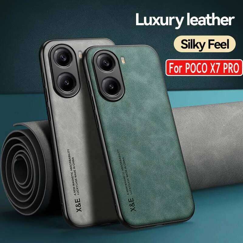 Leather Phone Case Mi PRO fanda silky feel NonSlip Plain Cover For POCO X7 5G H260305-image-1096471260