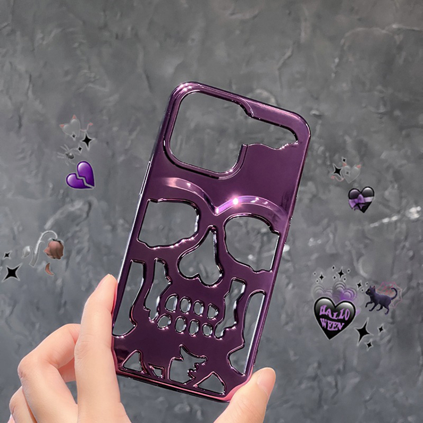 Skeleton Cooling Phone Case For Iphone 16 15 14 13 Pro 12 11 Max Plus Electroplating 16Pro 16Promax Phone Case Personalized 15Pro 15Promax Cover