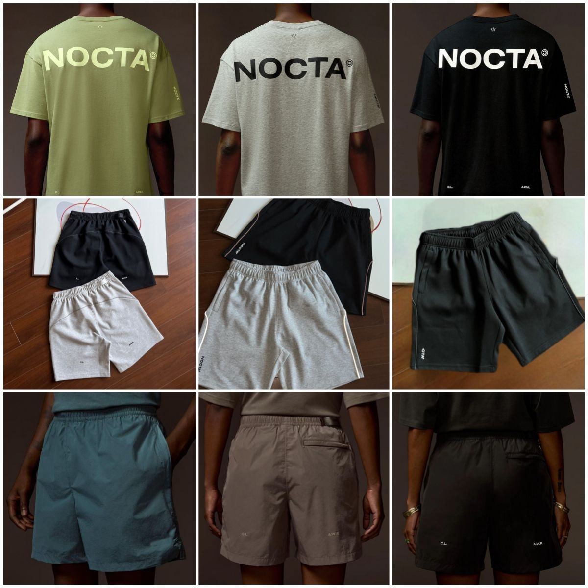 Mens Sports shorts Tshirts Nocta Letter Laminated Print Short Sleeve Cotton T-shirt High Quality Oversize Round Neck Tee Mens Womens Leisure Couples