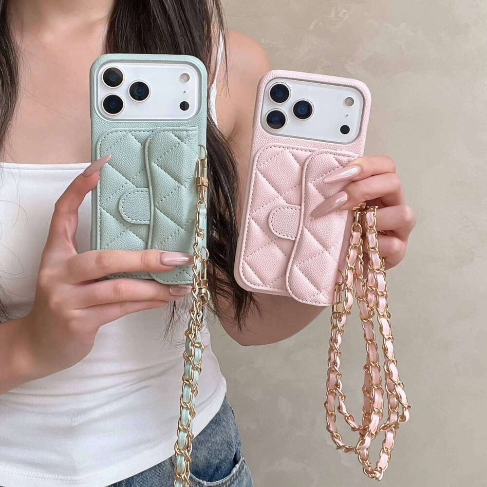 Crossbody Phone Case for IPhone 13 14 15 16 17 Pro Max Card Holder Wallet Lanyard Shoulder Strap Leather Cover H260305-image-1096473741