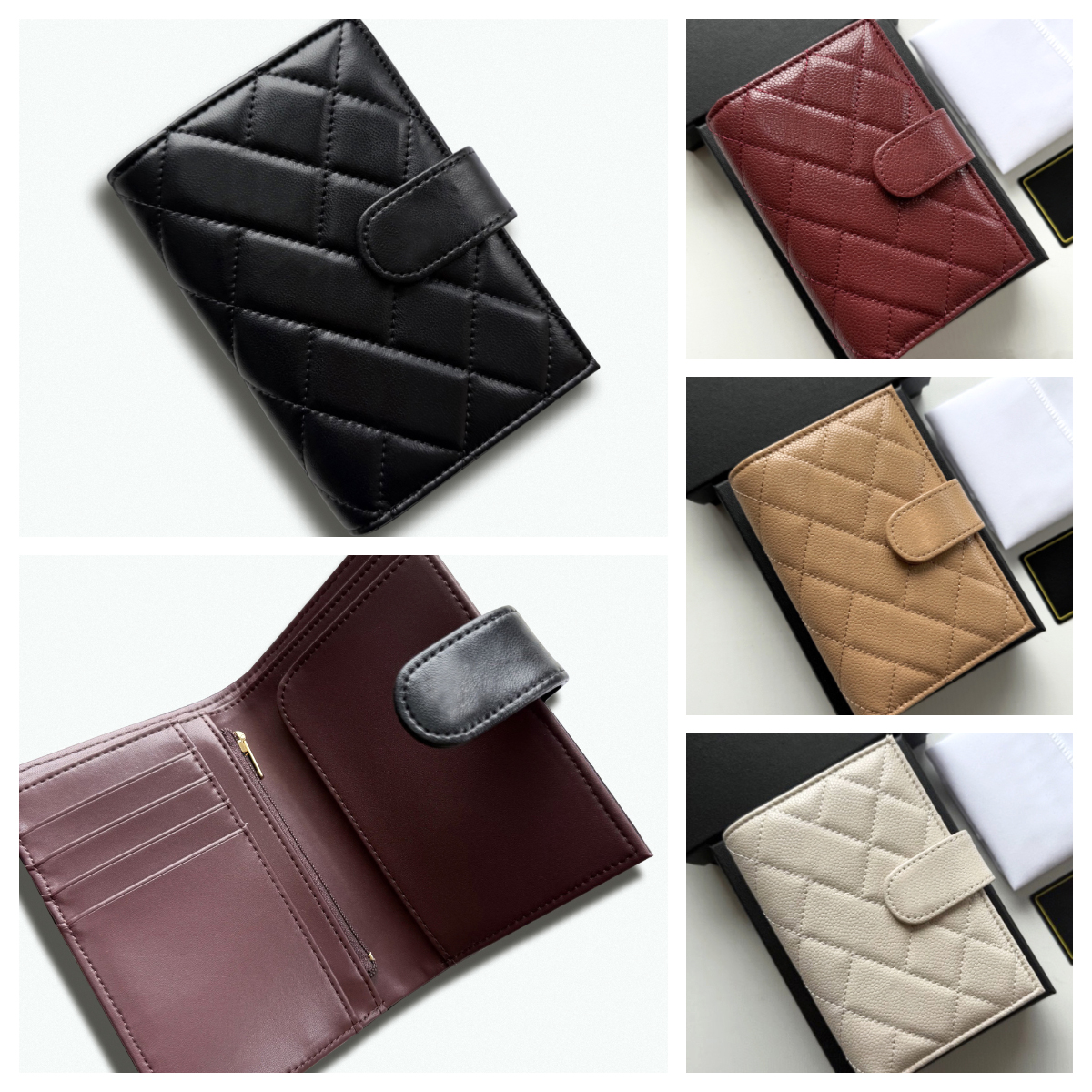 High quality Fashion Designer Passport Cover Card Holder Man Women Luxury passport holder wallets Credit Credit card cover Caviar Designer money cli