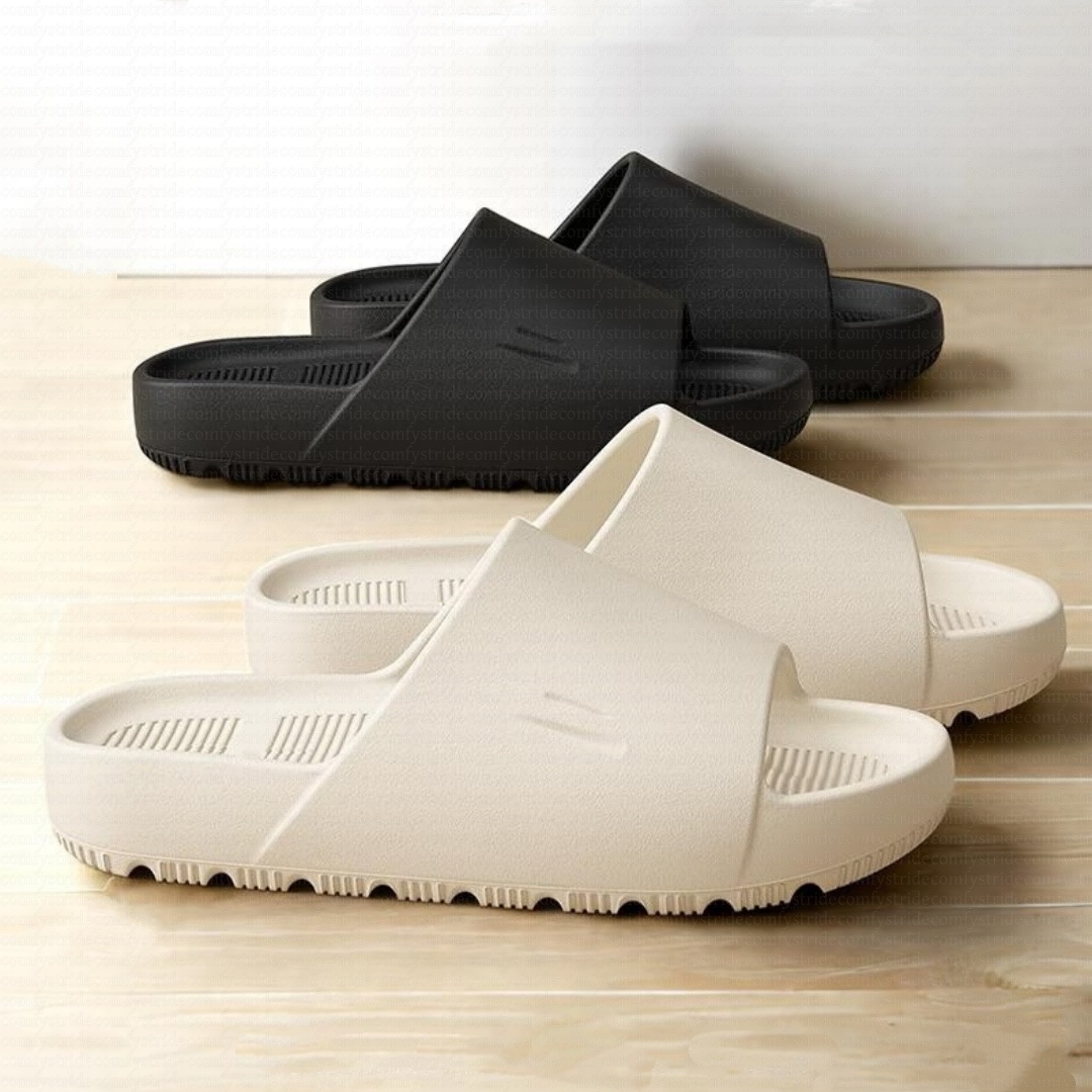 Calm Slide Black White Beige Slides Womens Women Mens Men Slippers Slipper Summer P97I#
