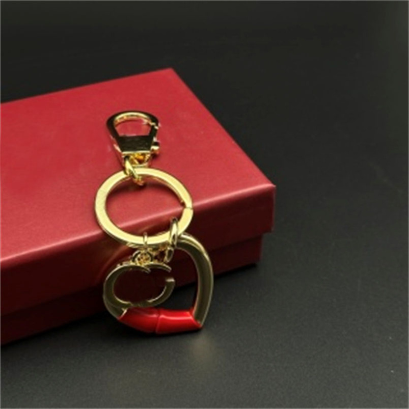 Red Designer Heart Keychains Lanyards Holder Bag Charms Creativity Coin Purse Keychain Pendant Charm Keyring Christmas Gift