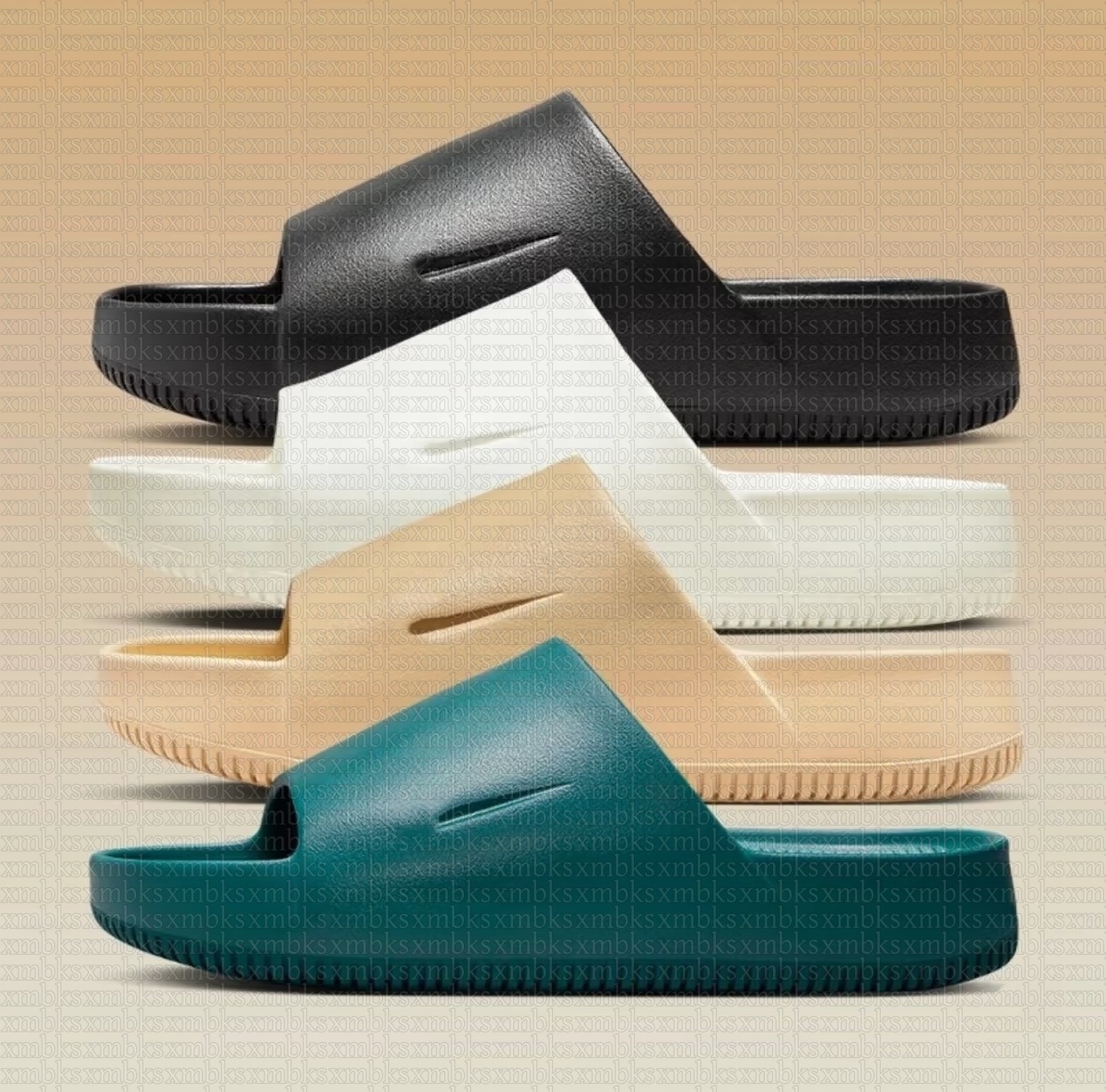 Calm Slide Black White Beige Slides Womens Women Mens Men Slippers Slipper Summer K9dP#