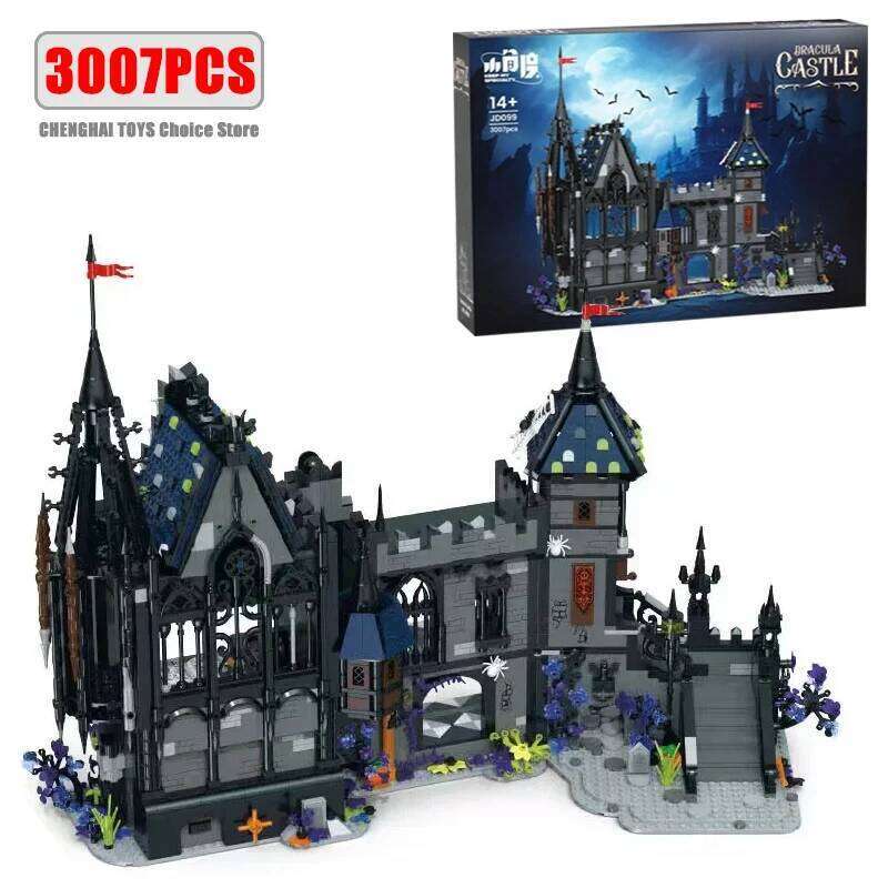 3007PCS Creative Expert Dracula Castle Building Blocks Street View Architecture MOC Modular Model Kit DIY Puzzy Toy Gift for Kid Z260306-image-1096521676
